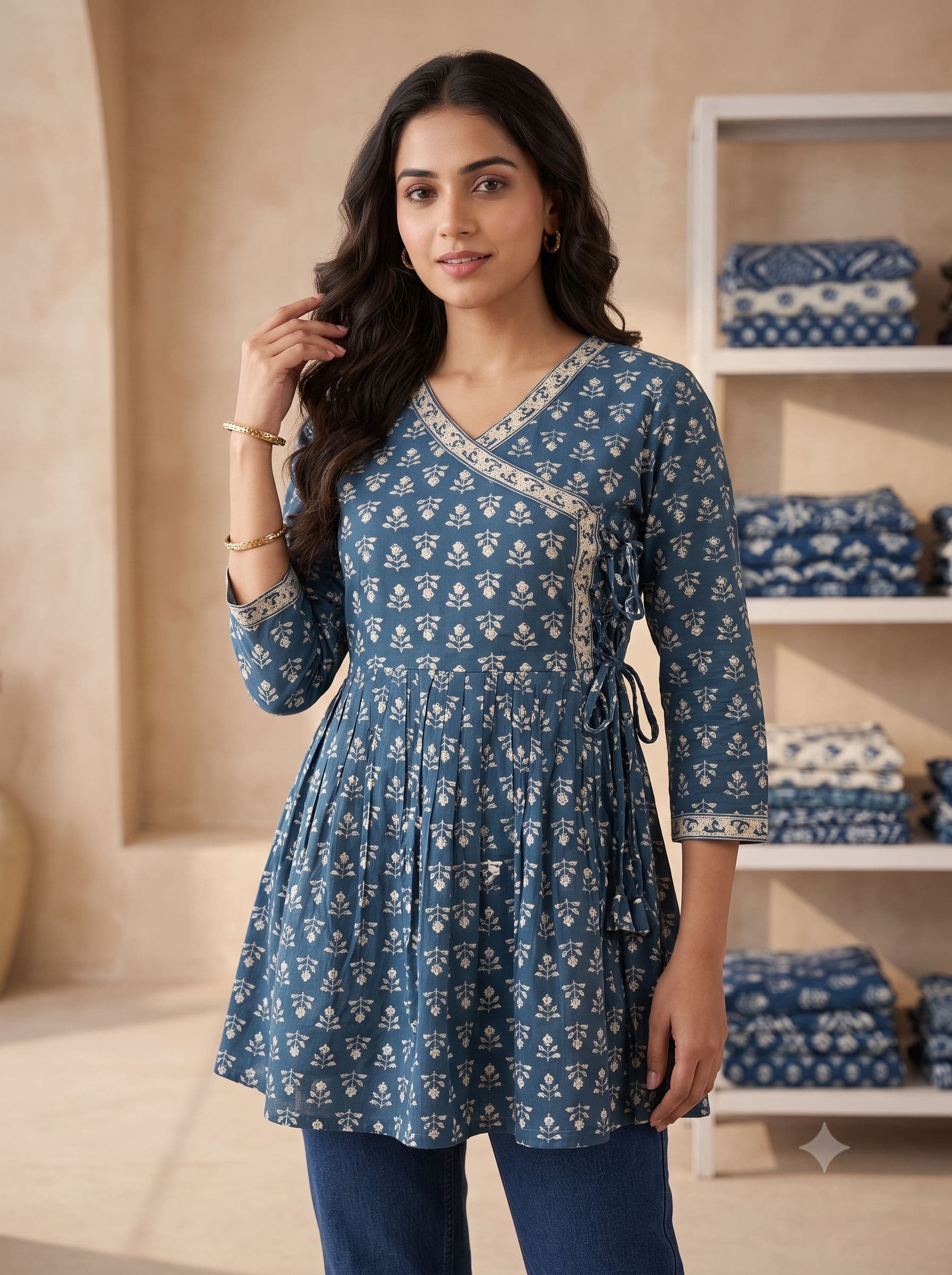 Floret Print Short Kurti